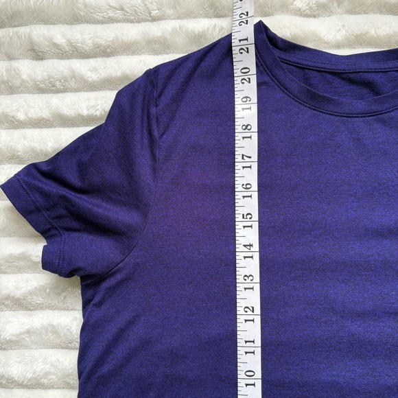 Zella Short Sleeve Relaxed Fit Tee Shirt Purple 10 - Picture 6 of 7